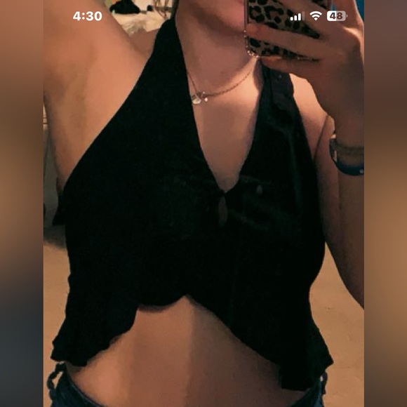 American Eagle Outfitters Tie Crop Top - Picture 4 of 4